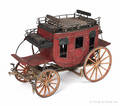 Tin and wood model of a stagecoach