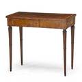 Italian neoclassical walnut console table
