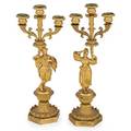 Pair of gilt bronze louis philippe candelabra
