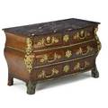 Regence tulipwood and kingwood commode