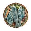 Palissyware figural fish plaque