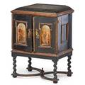 Italian painted table cabinet