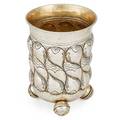 Silver repousse beaker