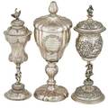 Continental silver covered cups