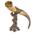 Bronze mounted drinking horn