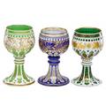Bohemian cased glass roemers