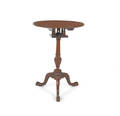 Pennsylvania Chippendale walnut candlestand with a dish top