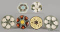 Six oyster plates
