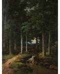 RUSSIAN 19TH C ARTIST Brook in the Forest