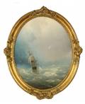 ATTRIBUTED TO IVAN KONSTANTINOVICH AIVAZOVSKY RUSSIAN 18171900 Ship in Stormy Seas