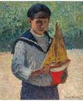 HENRI MARTIN FRENCH 18601943 Boy with a Sailboat