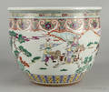 Chinese export rose mandarin porcelain planter late 19th c