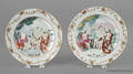 Pair of Chinese export porcelain Judgement of Paris plates 18th c