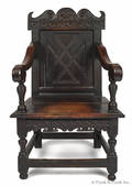 George I oak wainscot armchair ca 1700