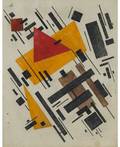 RUSSIAN FIRST HALF OF 20TH CENTURY Suprematist Composition with Orange and Red