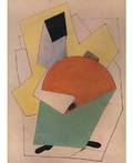 RUSSIAN FIRST HALF OF 20TH CENTURY Suprematist Composition with Red Yellow and Green