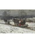 ANDREI AFANASIEVICH EGOROV RUSSIAN 18781954 Horsedrawn Sleigh in the Snow
