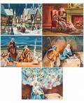 A GROUP OF 36 PAINTINGS BY KONSTANTIN KUZNETSOV RUSSIAN 18951980 36 Gouache Paintings for a Christmas Story partial image shown
