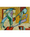 MIKHAIL CHEMIAKIN RUSSIAN B 1943 Les Deux Personnages Metaphysiques