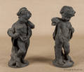 Pair of lead garden putti