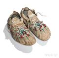 Upper Missouri River Beaded Hide Moccasins