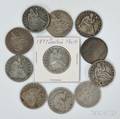 Eleven Seated Liberty Half Dollars