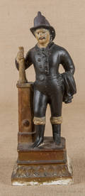 Pennsylvania chalkware figure of a fireman 19th c
