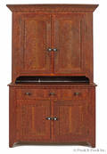 Pennsylvania painted twopart Dutch cupboard 19th c