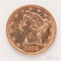 1880 5 Liberty Head Gold Coin