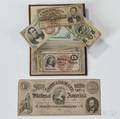 Assortment of Fractional Currency and a Confederate 100 Note