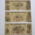1859 The Amoskeag Bank 1 and 5 Notes and an 1853 20 Note