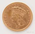 1854 3 Gold Coin