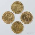 Three 5 Liberty Head Gold Coins