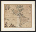 Seven assorted framed maps of North America and Europe