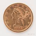 1882S 5 Liberty Head Gold Coin