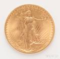 1908 20 No Motto St Gaudens Gold Coin