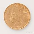 1907 10 No Motto Indian Head Gold Coin