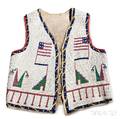 Lakota Beaded Hide Pictorial Vest