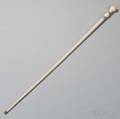 Carved and Inlaid Whale Ivory and Whalebone Walking Stick