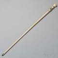 Carved Whale Ivory and Whalebone Cane
