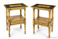 Pair of New England painted Sheraton end tables