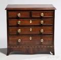Mahogany Veneer Inlaid Miniature Chest of Drawers