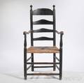 Blackpainted Slatback Armchair