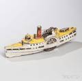 Cast Iron City of New York Steamboat Pull Toy