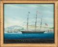 Raffaele Corsini Italy active 18301880 Portrait of the Bark JH Duvall Capt A Nickerson Laying in Smyrna December 27th 1855