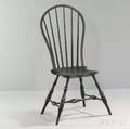Black and Giltpainted Bowback Windsor Chair