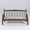Blackpainted Walnut Country Sofa