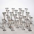 Twentyfour Spanish Silverplated Wineglasses each with a grapevine motif to stem ht 5 12 7 inProvenance The Estate of Elaine Sa
