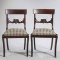 Pair of Carved Mahogany Side Chairs