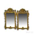 Pair of Neoclassicalstyle Carved and Gilt Mirrors
